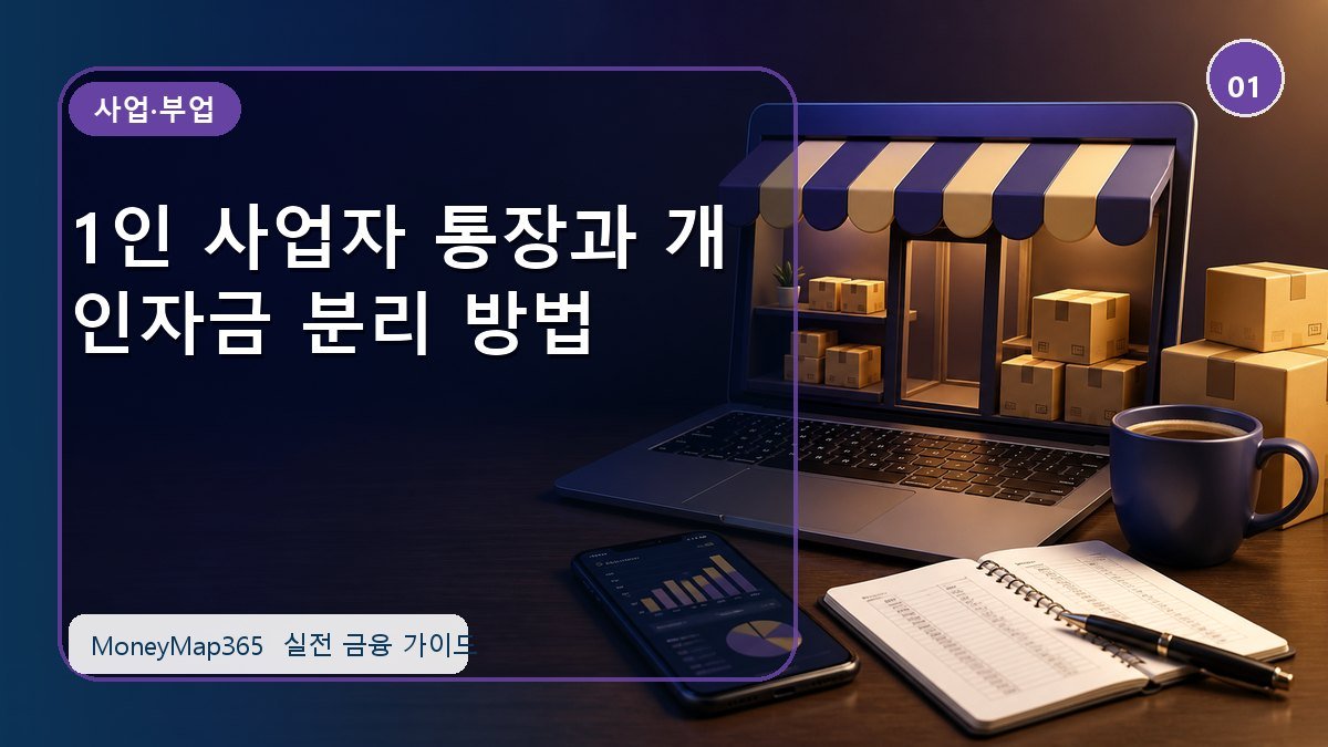 수익 내기 전에 확인할 1인 사업자 통장과 개인자금 분리 방법