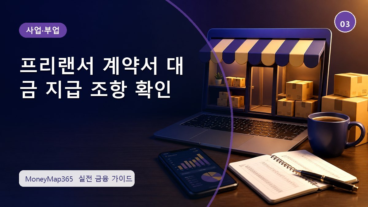 수익 내기 전에 확인할 프리랜서 계약서 대금 지급 조항 확인