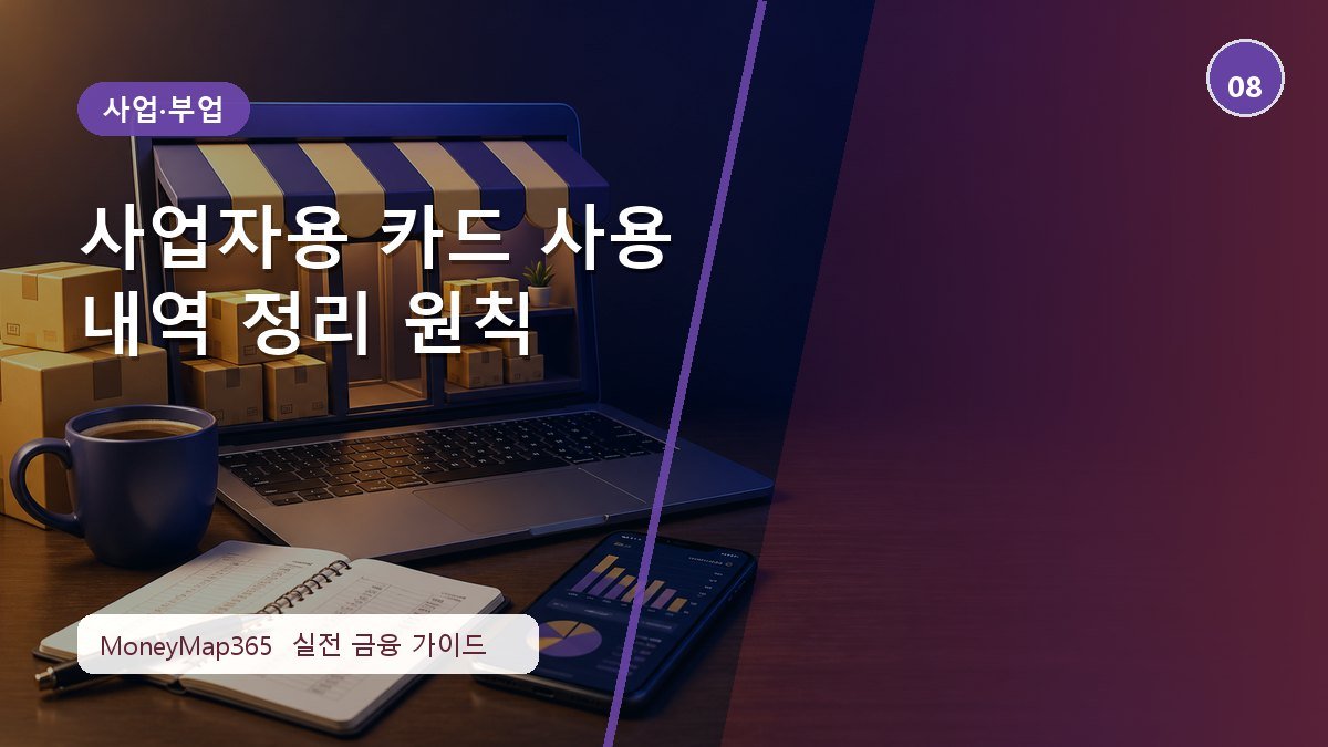수익 내기 전에 확인할 사업자용 카드 사용내역 정리 원칙