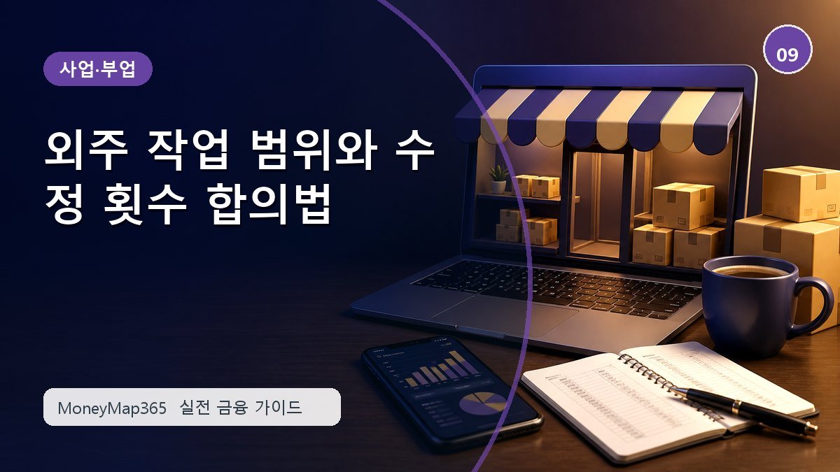 수익 내기 전에 확인할 외주 작업 범위와 수정 횟수 합의법