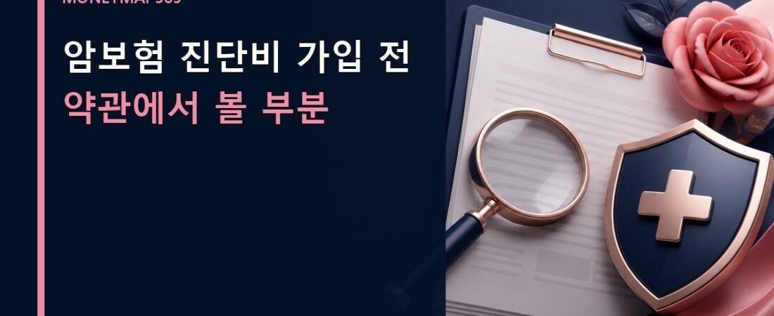 암보험 진단비 가입 전 약관에서 볼 부분