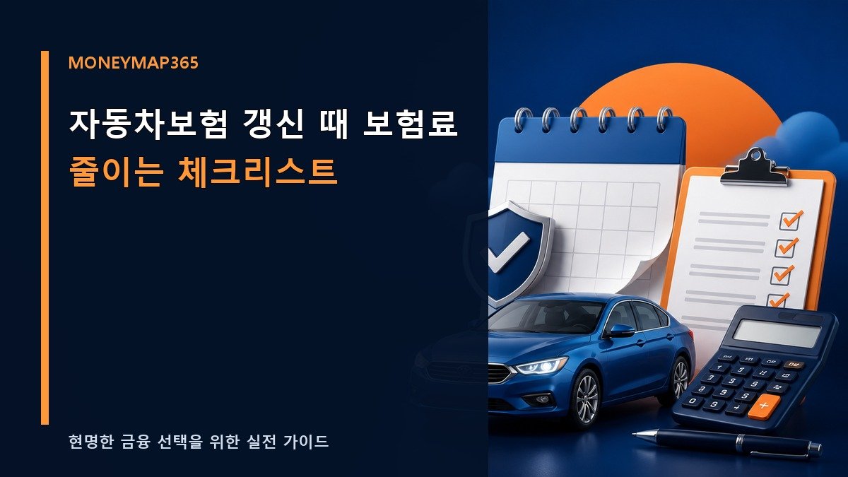 자동차보험 갱신 때 보험료 줄이는 체크리스트