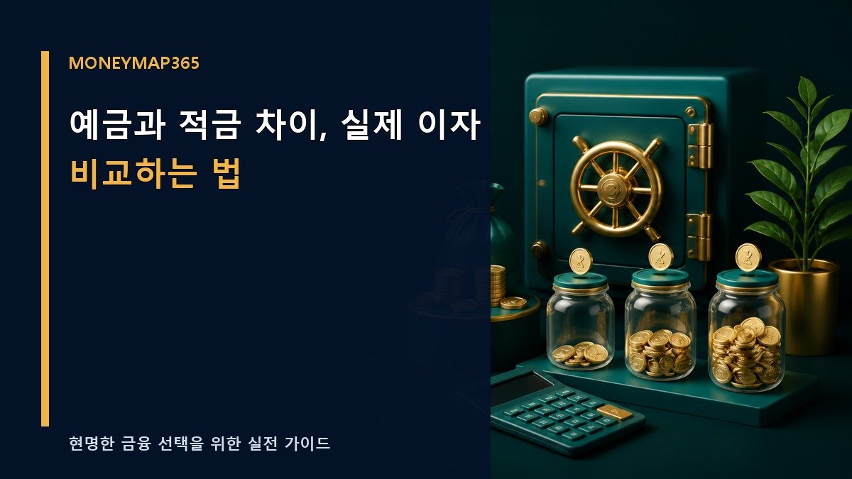 예금과 적금 차이, 실제 이자 비교하는 법