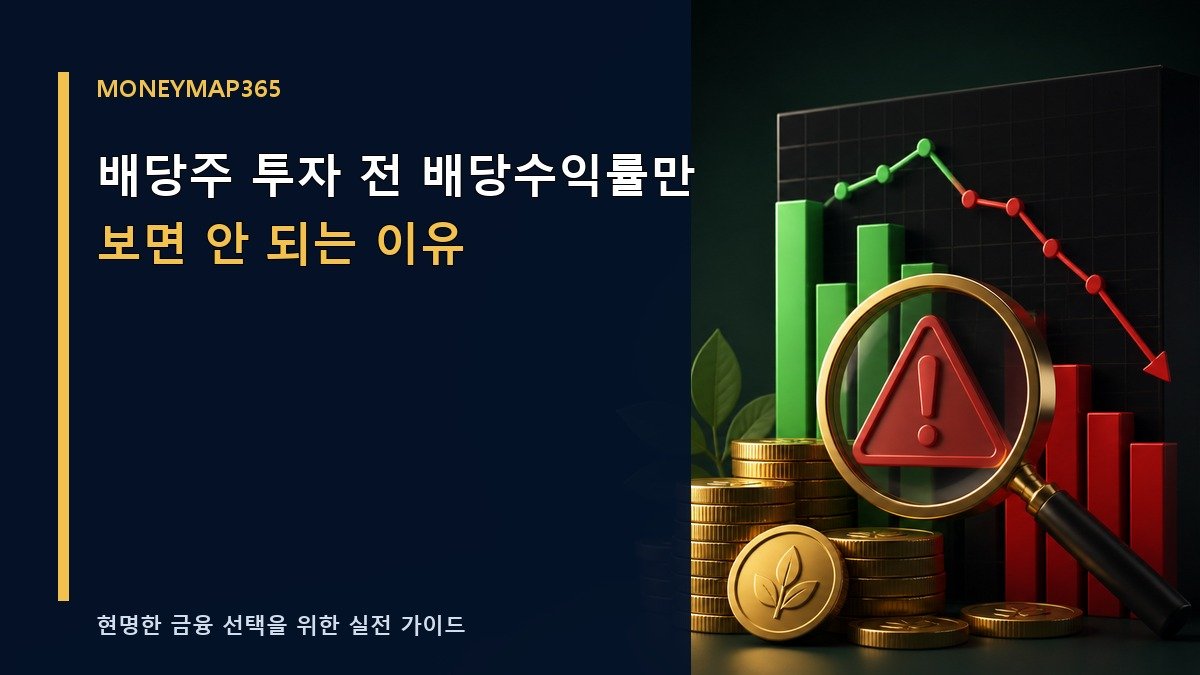 배당주 투자 전 배당수익률만 보면 안 되는 이유