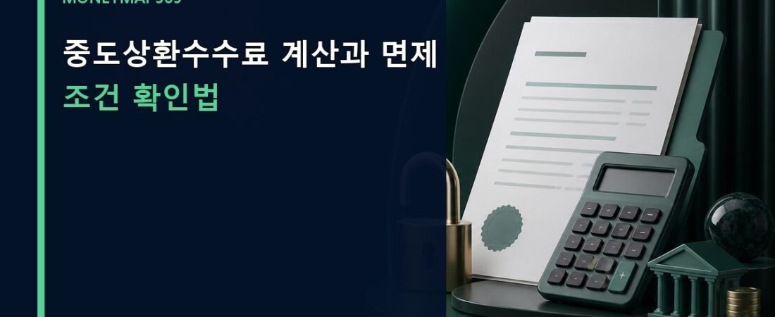 중도상환수수료 계산과 면제 조건 확인법