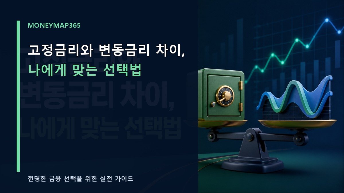 고정금리와 변동금리 차이, 나에게 맞는 선택법