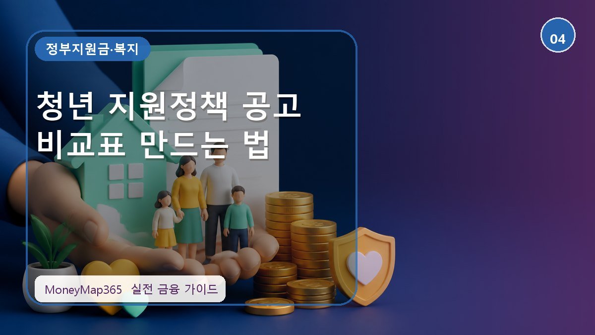 지원금 놓치지 않는 청년 지원정책 공고 비교표 만드는 법