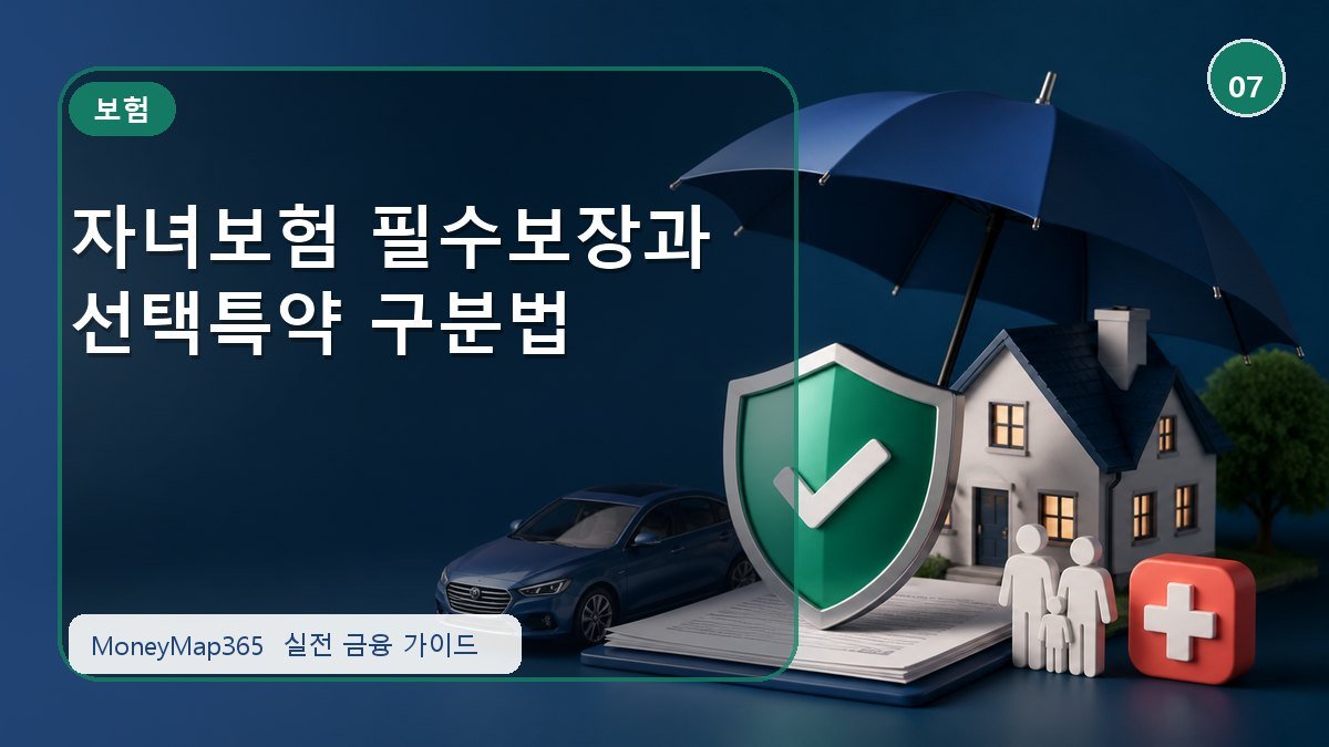보험금 놓치지 않는 자녀보험 필수보장과 선택특약 구분법