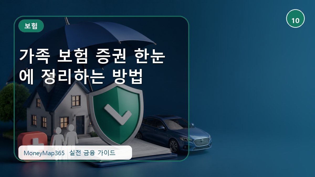 보험금 놓치지 않는 가족 보험 증권 한눈에 정리하는 방법