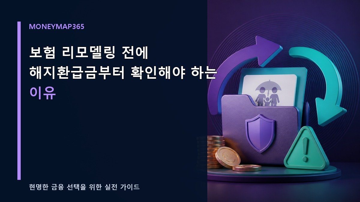 보험 리모델링 전에 해지환급금부터 확인해야 하는 이유