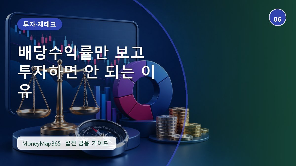 투자 손실 줄이는 배당수익률만 보고 투자하면 안 되는 이유