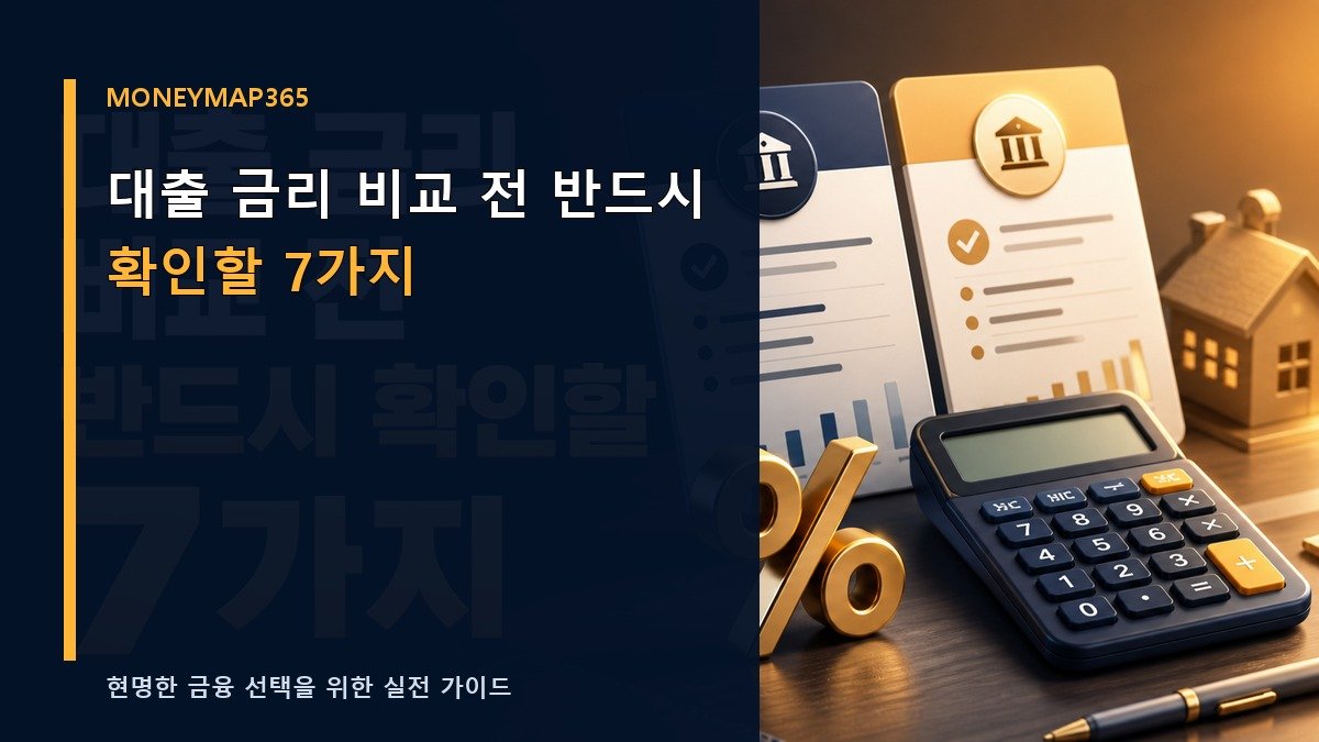 대출 금리 비교 전 반드시 확인할 7가지