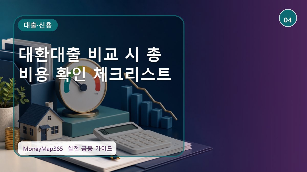 이자·한도 손해 막는 대환대출 비교 시 총비용 확인 체크리스트