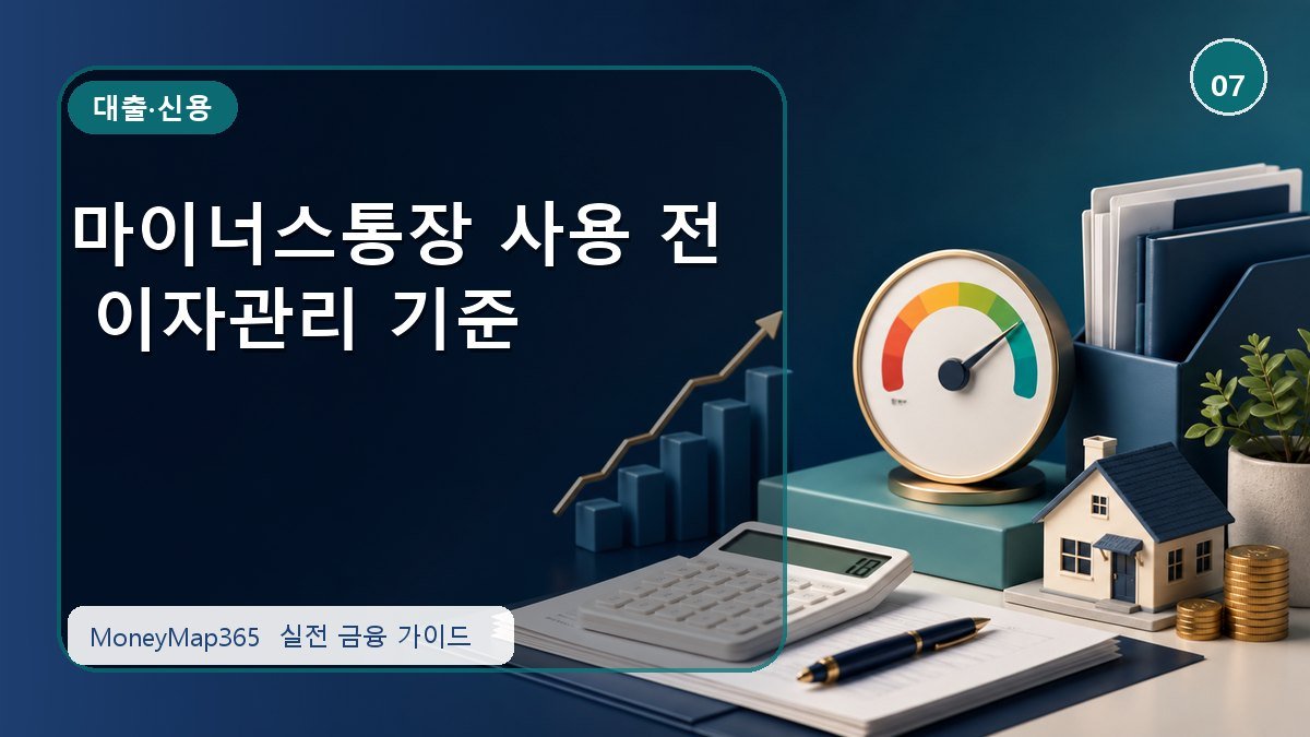 이자·한도 손해 막는 마이너스통장 사용 전 이자관리 기준