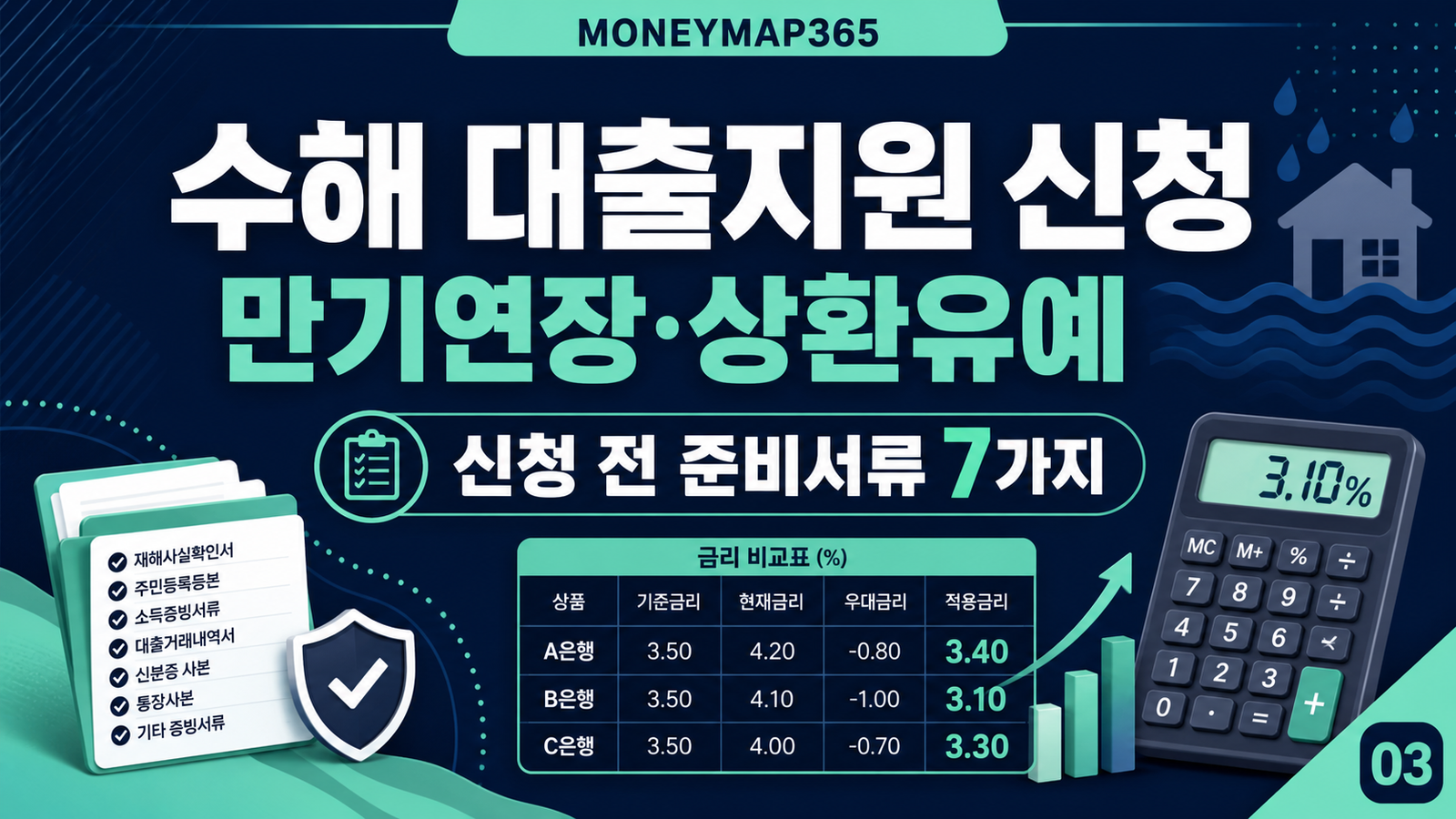 수해 피해 대출 만기연장·상환유예, 신청 전 준비서류 7가지