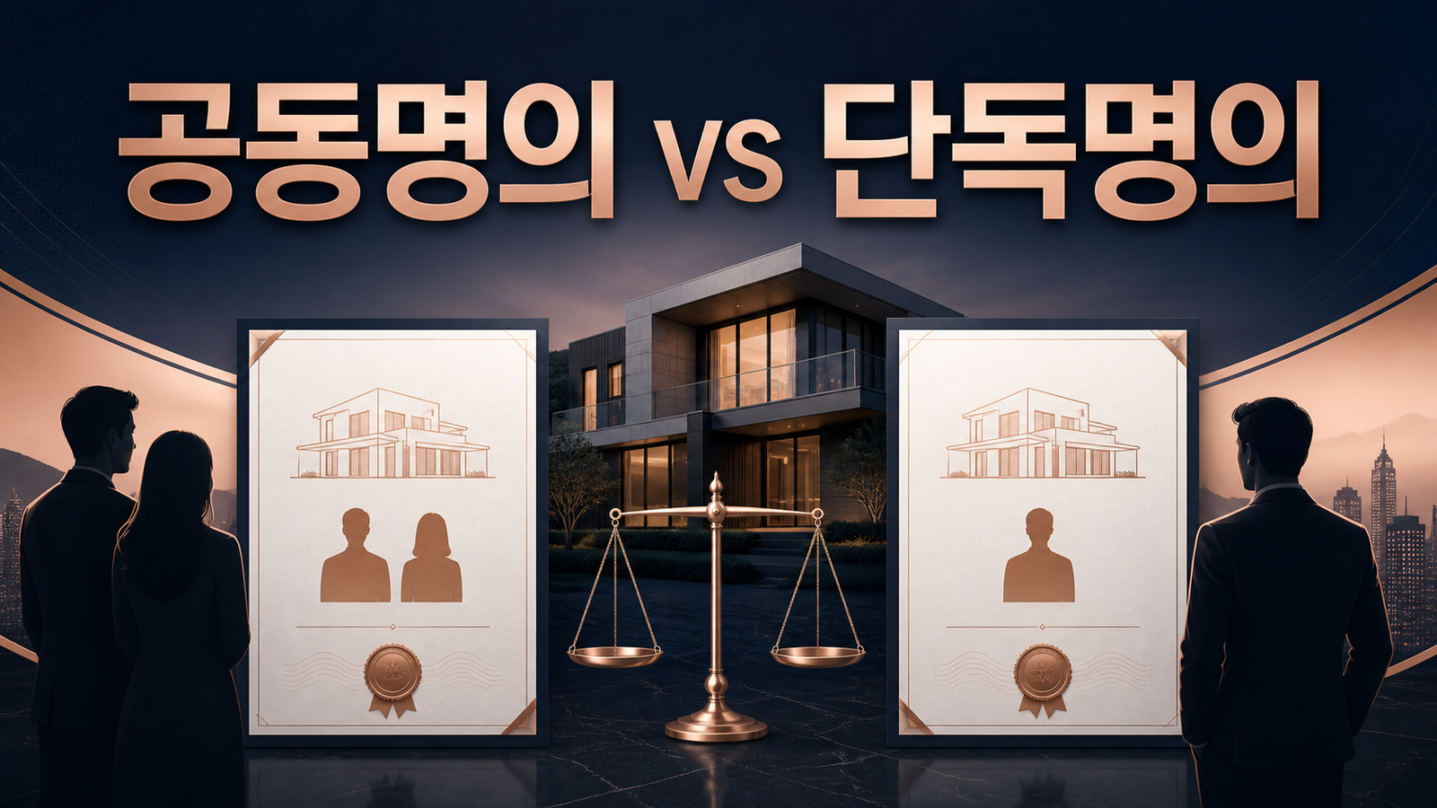주택 공동명의와 단독명의 비교 전 체크사항