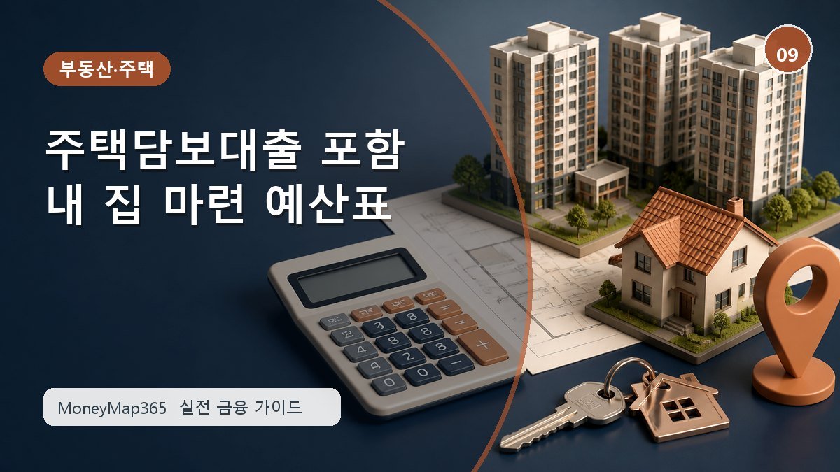 계약 전 꼭 보는 주택담보대출 포함 내 집 마련 예산표