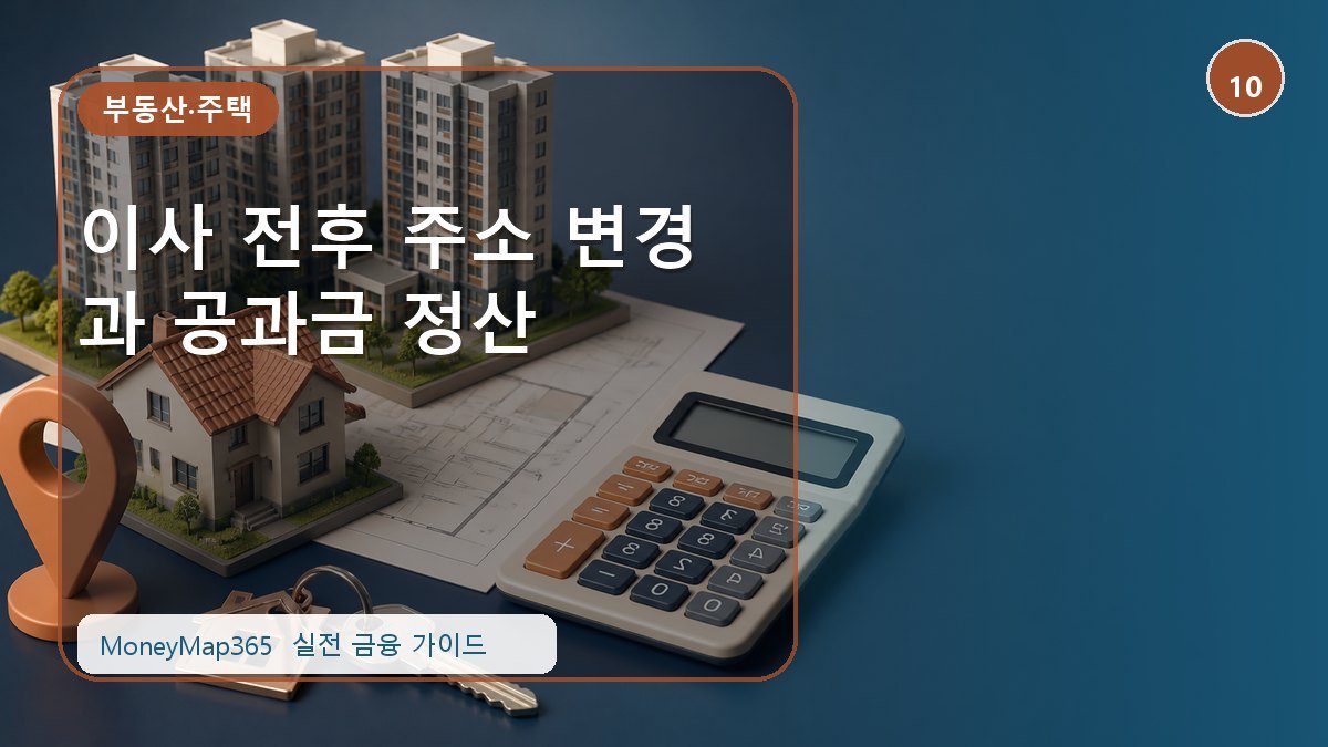 계약 전 꼭 보는 이사 전후 주소 변경과 공과금 정산
