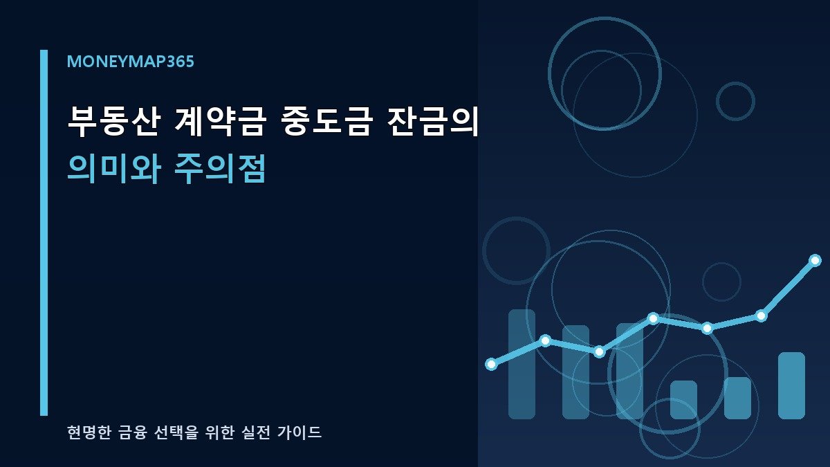 부동산 계약금 중도금 잔금의 의미와 주의점