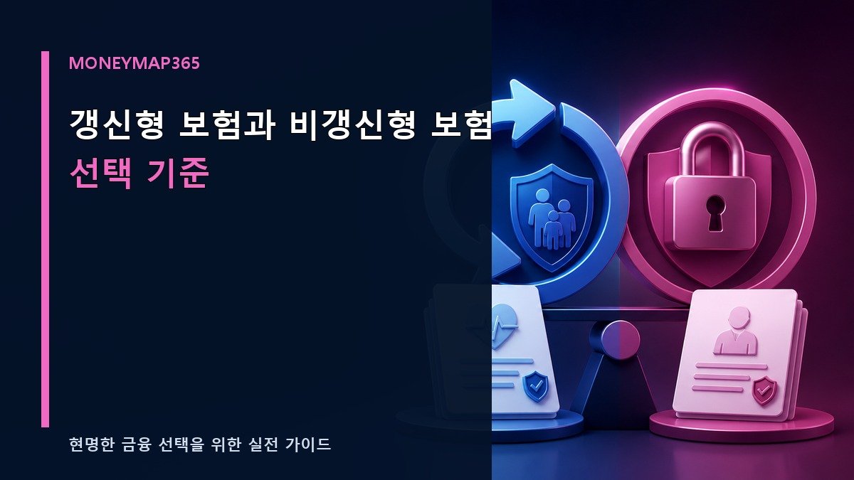 갱신형 보험과 비갱신형 보험 선택 기준