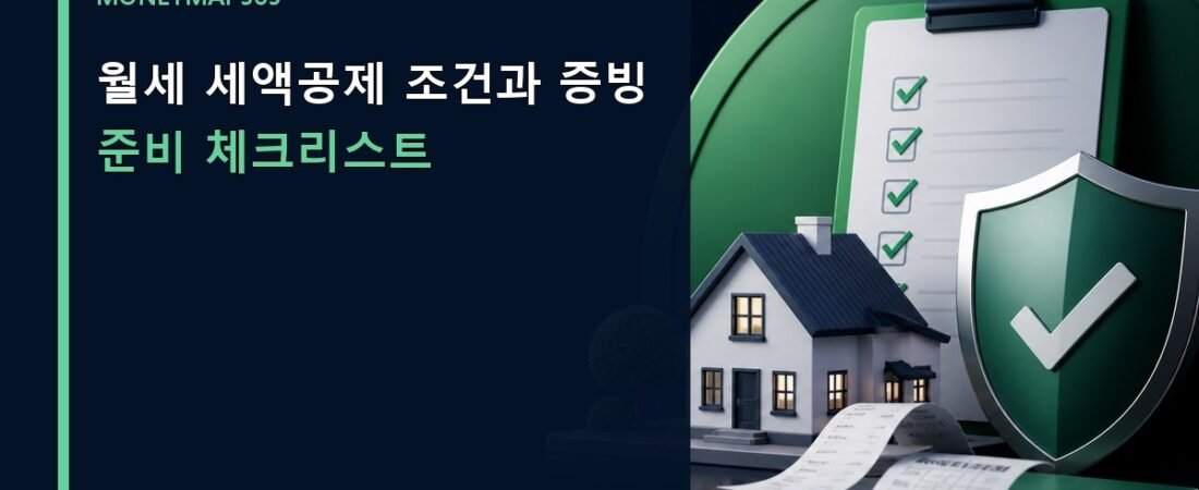 월세 세액공제 조건과 증빙 준비 체크리스트