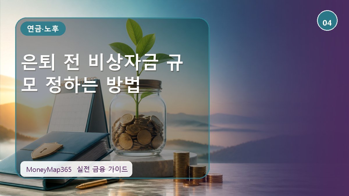 노후자금 지키는 은퇴 전 비상자금 규모 정하는 방법