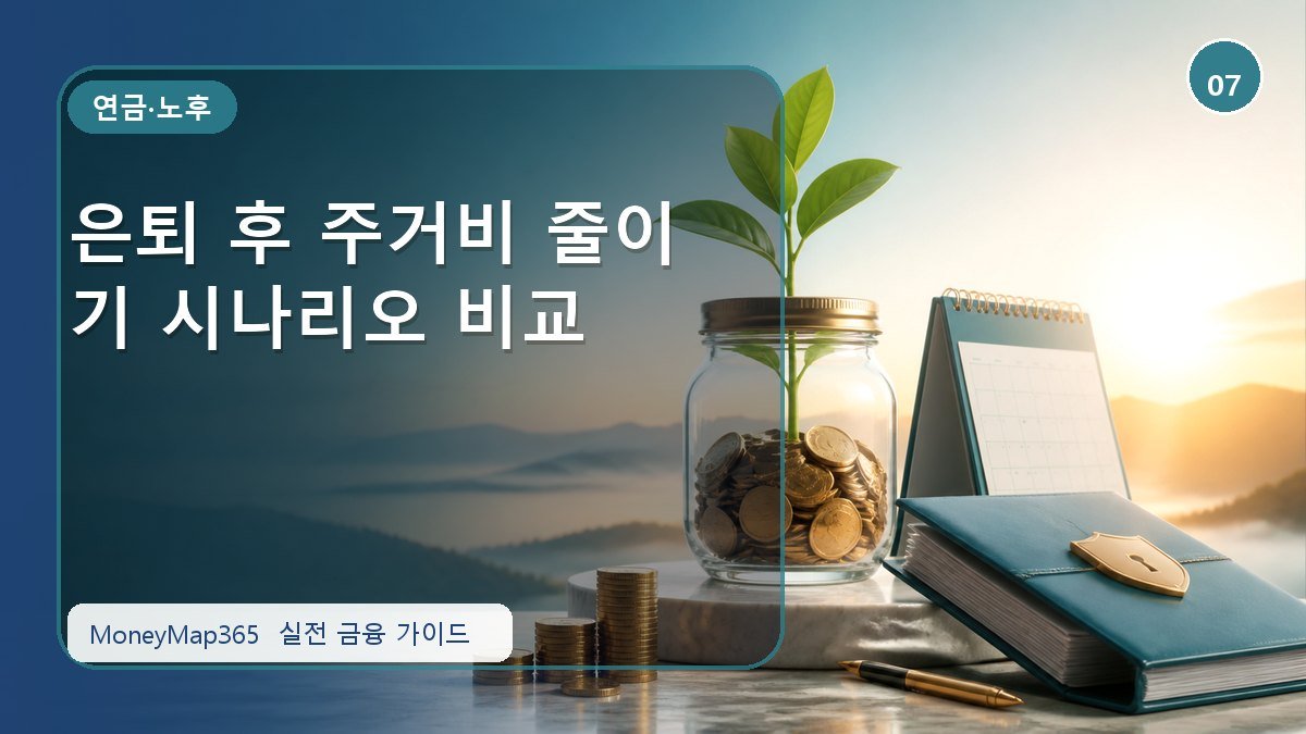 노후자금 지키는 은퇴 후 주거비 줄이기 시나리오 비교
