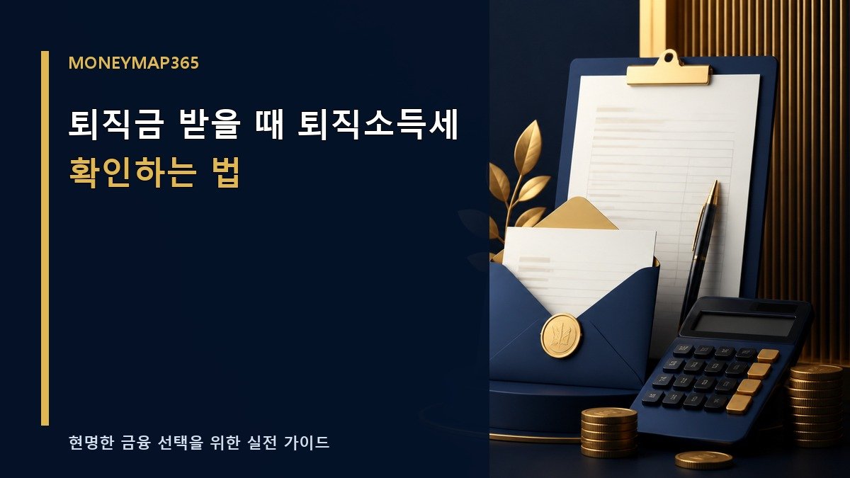 퇴직금 받을 때 퇴직소득세 확인하는 법