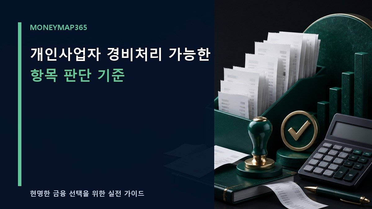 개인사업자 경비처리 가능한 항목 판단 기준