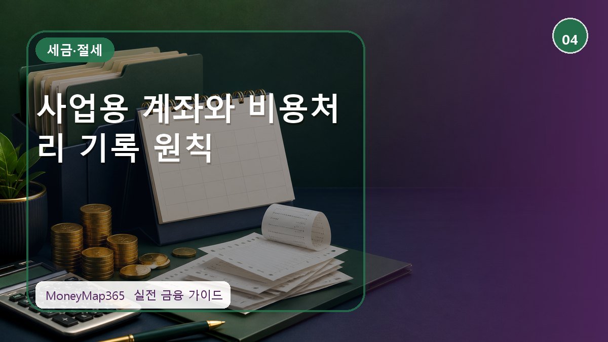 세금 더 내지 않는 사업용 계좌와 비용처리 기록 원칙