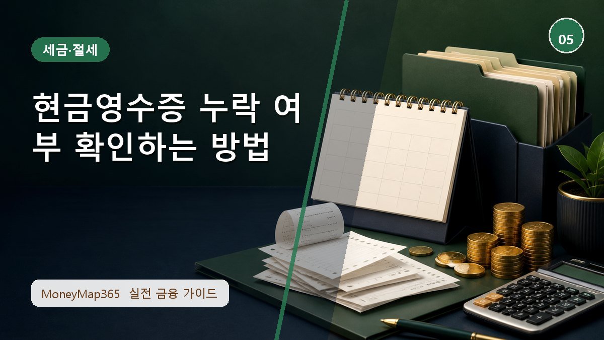 세금 더 내지 않는 현금영수증 누락 여부 확인하는 방법