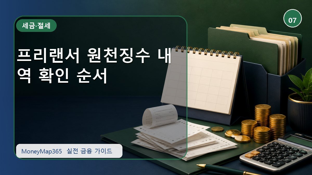 세금 더 내지 않는 프리랜서 원천징수 내역 확인 순서