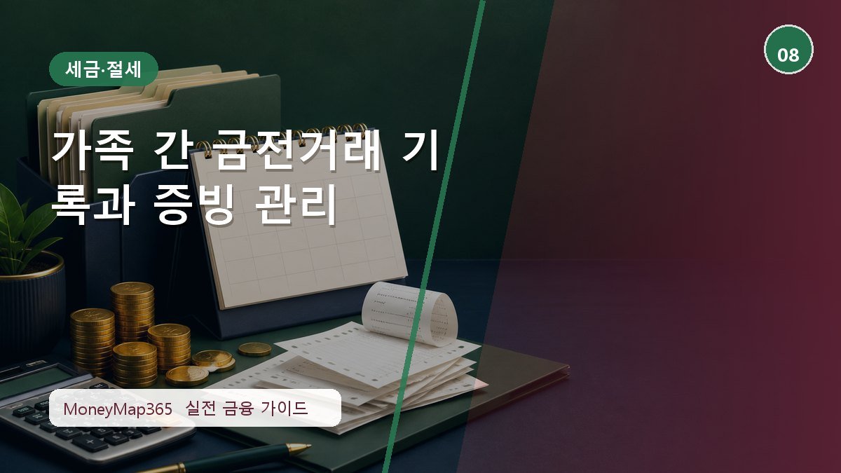 세금 더 내지 않는 가족 간 금전거래 기록과 증빙 관리