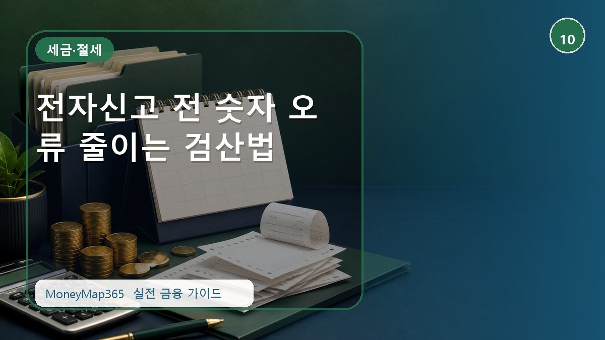 세금 더 내지 않는 전자신고 전 숫자 오류 줄이는 검산법