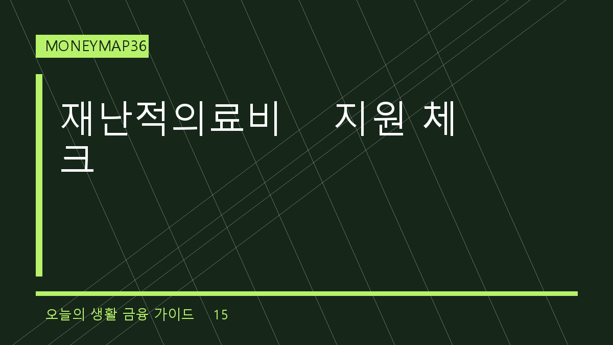 병원비가 감당 안 될 때 재난적의료비 지원, 신청 전 7가지 확인